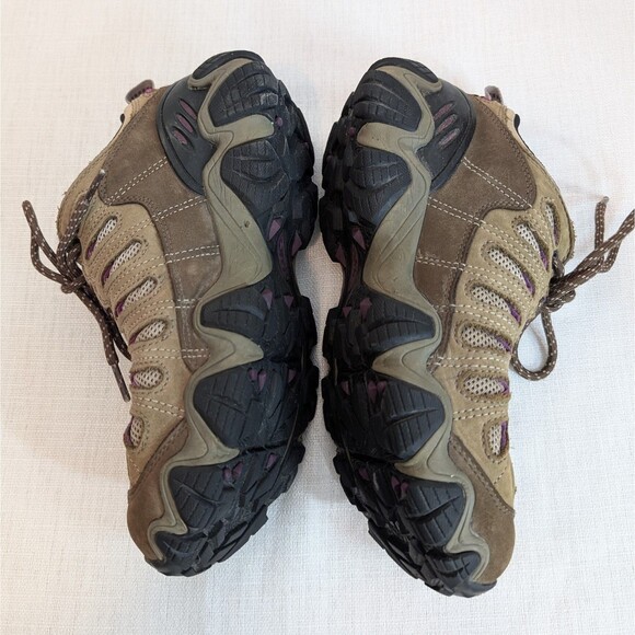 Oboz Sawtooth II Hiking Boots Women's Sz 10 Brown Tan Purple Waterproof Gorpcore - Picture 2 of 14